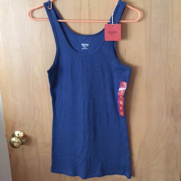 Mossimo Womens Blue Ribbed Tank Top